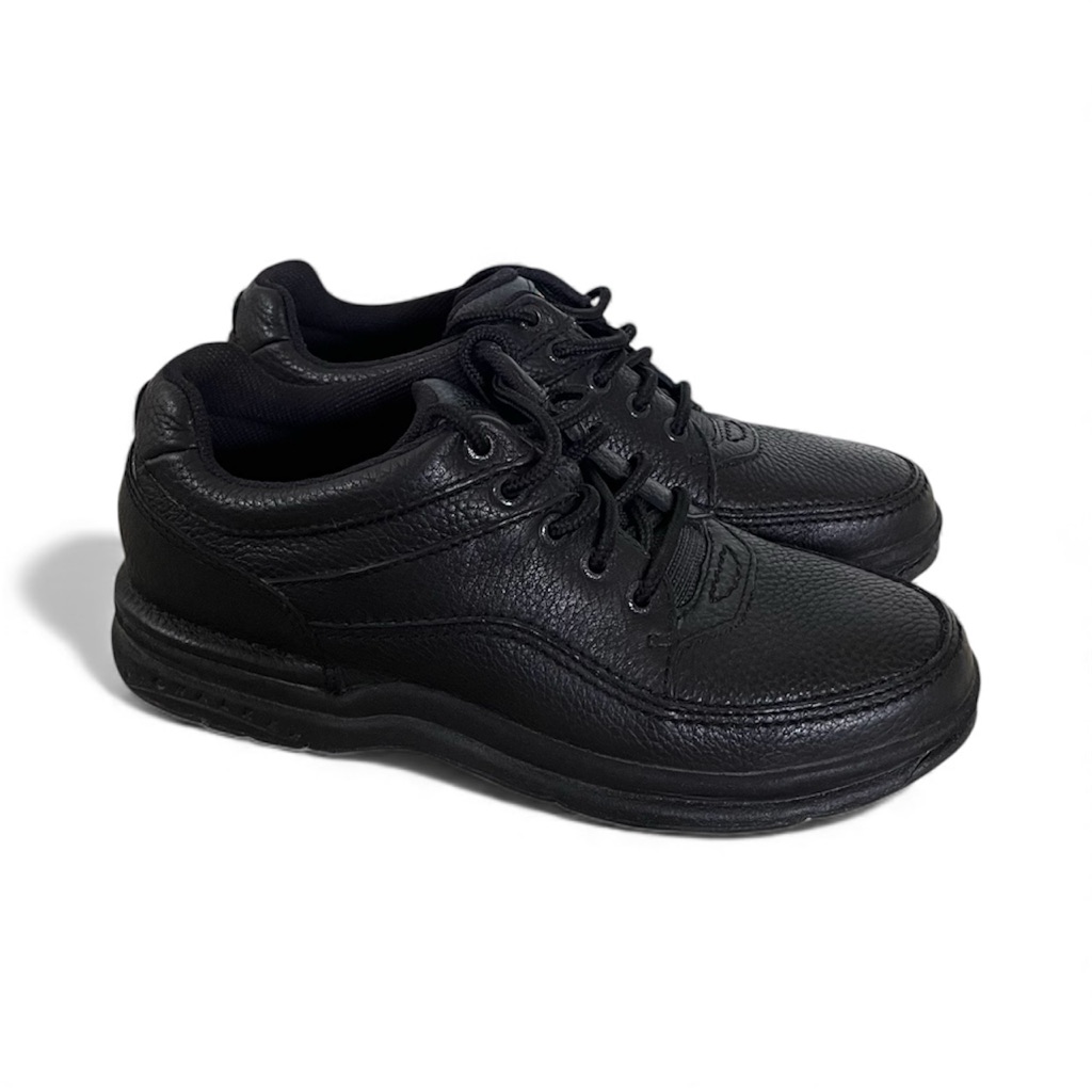 Rockport World Tour Classic Prowalker Black Oxford Leather Lace Shoes Size 8.5